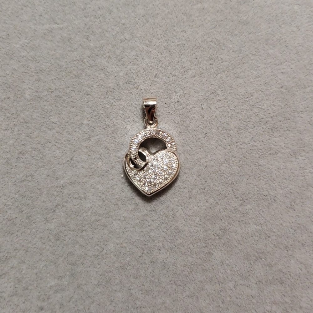 925 Sterling Silver Cubic Zirconia Pendant Necklac